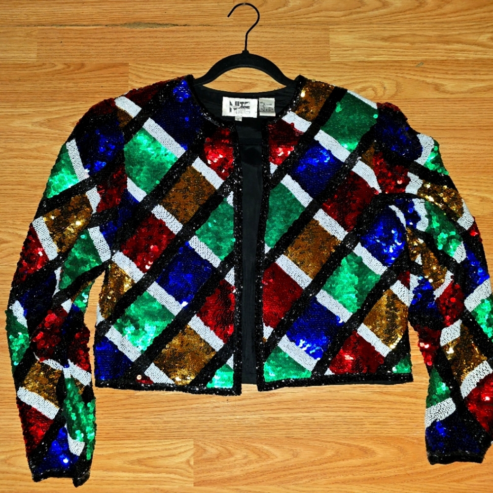 Ravishing Vtg sequin crop jacket